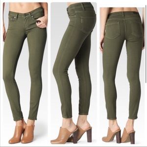 Paige Jeans Verdugo Ankle Jeans Olive Green